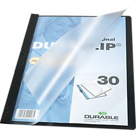 Durable clip folder Duraclip, DIN A4, plastic, with clip, black