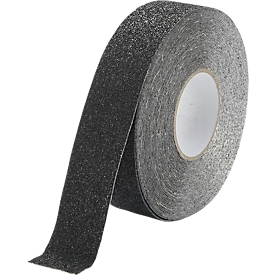 Durable Duraline Grip+ anti-slip tape, deformable, for indoor &amp; outdoor use, DIN 51130, self-adhesive, coarse-grained coating, 1 roll with L 15 m x W 50 mm, aluminum, black