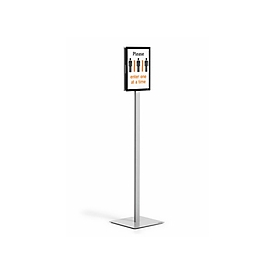 Durable INFO STAND BASIC A4 1 ST 501257 (501257) - Stand d'information - A4 - Métal - Plastique - Gris - 21 cm - 29,7 cm