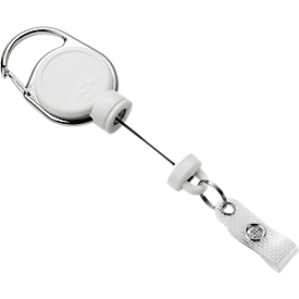 Durable Jojo Extra Strong, für schwere Kartenhalter o. Schlüssel, mit Clip, L 600 mm, weiß