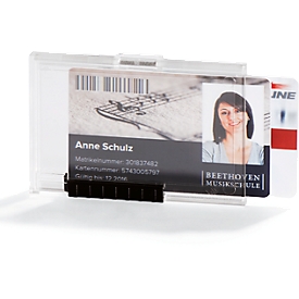 Durable kaartjeshouders Pushbox Duo, kunststof, voor max. 2 kaarten per kamer, 10 st.