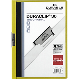 DURABLE klemmap DURACLIP, A4, kunststof, met clip, groen
