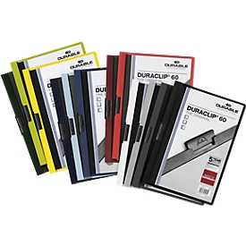 DURABLE klemmappen DURACLIP, A4, kunststof, met clip, gesorteerd