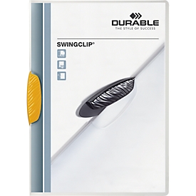 DURABLE Klemmmappe Swingclip, DIN A4, PP, mit Clip, gelb