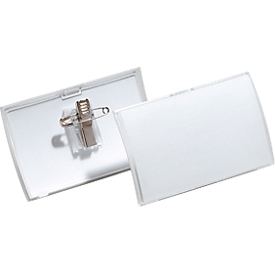 DURABLE naambadges met combiklem CLICK FOLD - 54 x 90 mm -  pak van 25 stuks