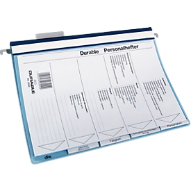 Durable personnel stapler, DIN A4, 5 compartments, blue