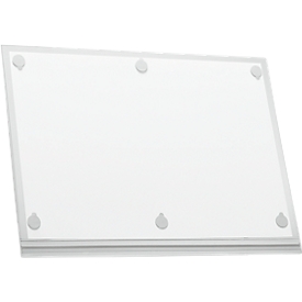 Durable posterzak, A4 staand &amp; liggend formaat, 2-zijdig, voor maximaal 2 vel, zelfklevend, waterbestendig, B 247 x D 0,6 x H 325 mm, transparant, 5 stuks