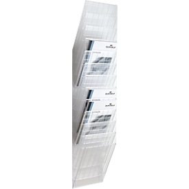 DURABLE Prospektspender Flexiboxx 12, 12 Spender, A4, hoch, transparent