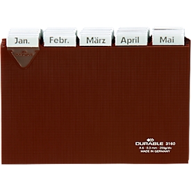 DURABLE tabkaarten, A6, letters A-Z, pvc, tabbreedte 25 mm