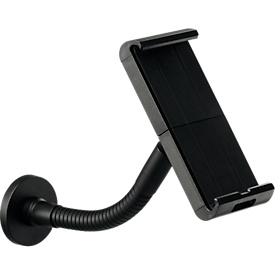 Durable TOUGH WALL/TABLE tablet holder, for 1 tablet with 7-13", wall/table mounting, 360° rotatable, cable guide, anti-theft device, black