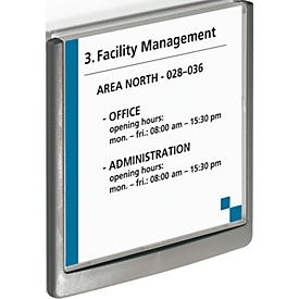 DURABLE Türschild CLICK SIGN, 149 x 148,5 mm, 5 Stück, graphit
