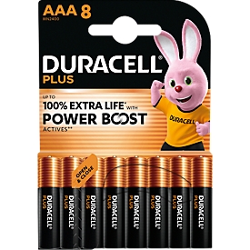 DURACELL® batteries Plus, micro AAA, 1.5 V, 8 pieces