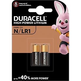 DURACELL® Batterijen Lady LR1 N, voltage 1.5 V, capaciteit 0.880 Ah, alkaline, 2 stuks in blisterverpakking
