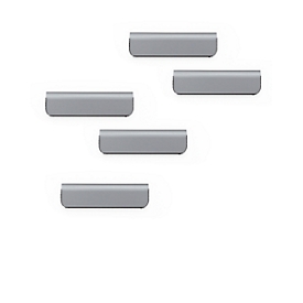 Durafix Clip magnetic strip, W 60 x H 17 mm, self-adhesive, silver, 5 pieces