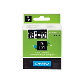 Dymo D1 - Selbstklebend - Weiß auf Schwarz - Rolle (2,4 cm x 7 m)