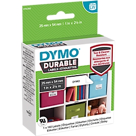 DYMO LabelWriter Hochleistungs-Etiketten, permanent, 25 x 54 mm, 1 x 100 Stück