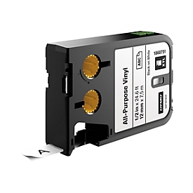 Dymo XTL Allzweck-Vinyl - Vinyl - permanenter Klebstoff - Schwarz auf Weiß - Rolle (1,2 cm x 7 m)