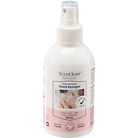 EccoClean nettoyant pour les mains, testé dermatologiquement, pH neutre, vaporisateur de 250 ml