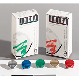 Eckenklammern Omega, blau, 100St.