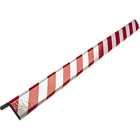 Eckschutzprofil Typ H+, 1-m-Stück, rot/weiss reflective