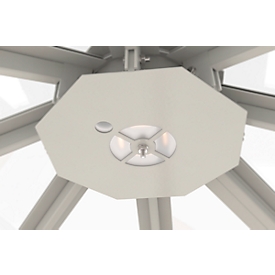 Éclairage LED pour pavillon pour fumeurs Paris- lumière blanc neutre - 11 W - IP65 - plaque blanc gris RAL 9002