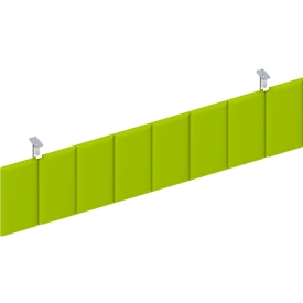 Écran acoustique voile de fond, l. 1600 X H 400 mm, vert