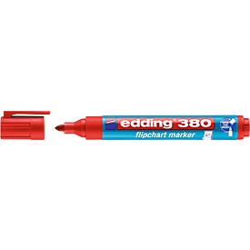 edding 380 Flipchart-Marker, Rundspitze, rot, 10 Stück