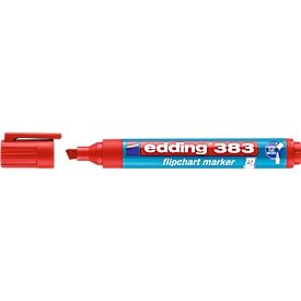 edding 383 Flipchart-Marker, Keilspitze, rot, 10 Stück