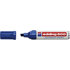 edding 500, avec pointe biseautée 2-7 mm, bleu, 1 p.
