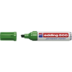 edding 500, avec pointe biseautée 2-7 mm, vert, 1 p.