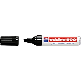 edding 500, met wigvormige punt 2-7 mm, zwart, 10 stuks