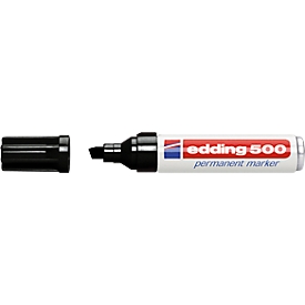 edding 500, met wigvormige punt 2-7 mm, zwart, 10 stuks