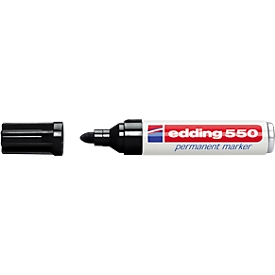 edding 550 Permanent Marker, Rundspitze 3-4 mm, schwarz, 10 Stück