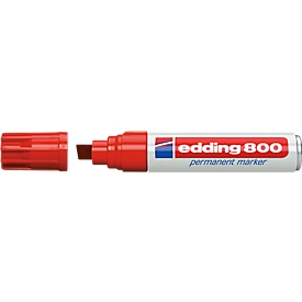edding 800, m. wigvormige punt, 4-12 mm, rood, 5 stuks