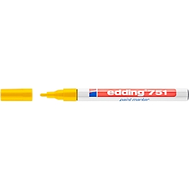 EDDING Lackmarker 751, 1-2 mm, gelb, 10 Stück