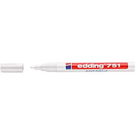 EDDING Marcador de pintura 751, 1-2 mm, blanco, 1 unidad