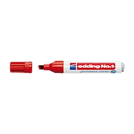 edding No.1 permanent markermarker, 1 stuk, rood