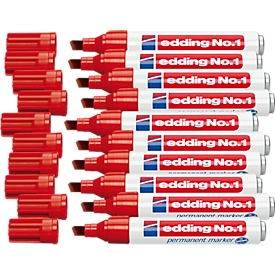edding No.1 permanent markermarker, 10 stuks, rood