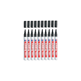 EDDING paint marker 751, 1-2 mm, zwart, 10 stuks