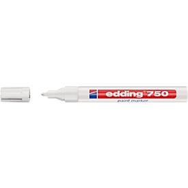 EDDING paint markers 750, 2-4 mm, wit, 1 stuk
