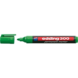 EDDING Permanent Marker 300, mit Rundspitze, 10 Stück, grün