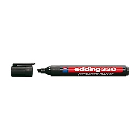 EDDING Permanent marker 330, met wigvormige punt, 1-5 mm, 1 stuk, zwart