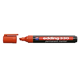 EDDING Permanent marker 330, met wigvormige punt, 1-5 mm, 10 stuks, rood