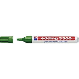 EDDING Permanent Marker 3300, mit Keilspitze, 1 Stück, grün