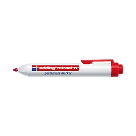 edding retract 11 permanent marker, zonder dop, met drukknop, 1 stuk, rood