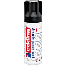 edding Spray 5200, 200 ml, Premium-Acryllack matt, Sprühbreite ca. 50-60 mm, schwarz matt