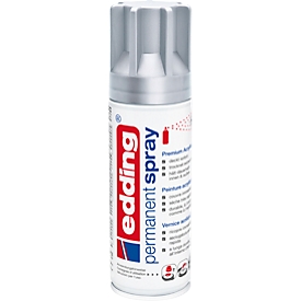 edding Spray 5200, 200 ml, Premium-Acryllack matt, Sprühbreite ca. 50-60 mm, silber matt
