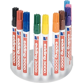 EDDING Systembox marcadores permanentes 3000, incl. 10 marcadores, colores surtidos