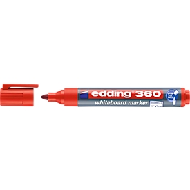 edding Whiteboard Marker 360, Rundspitze, 1 Stück, rot