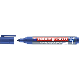 edding Whiteboard Marker 360, Rundspitze, 10 Stück, blau